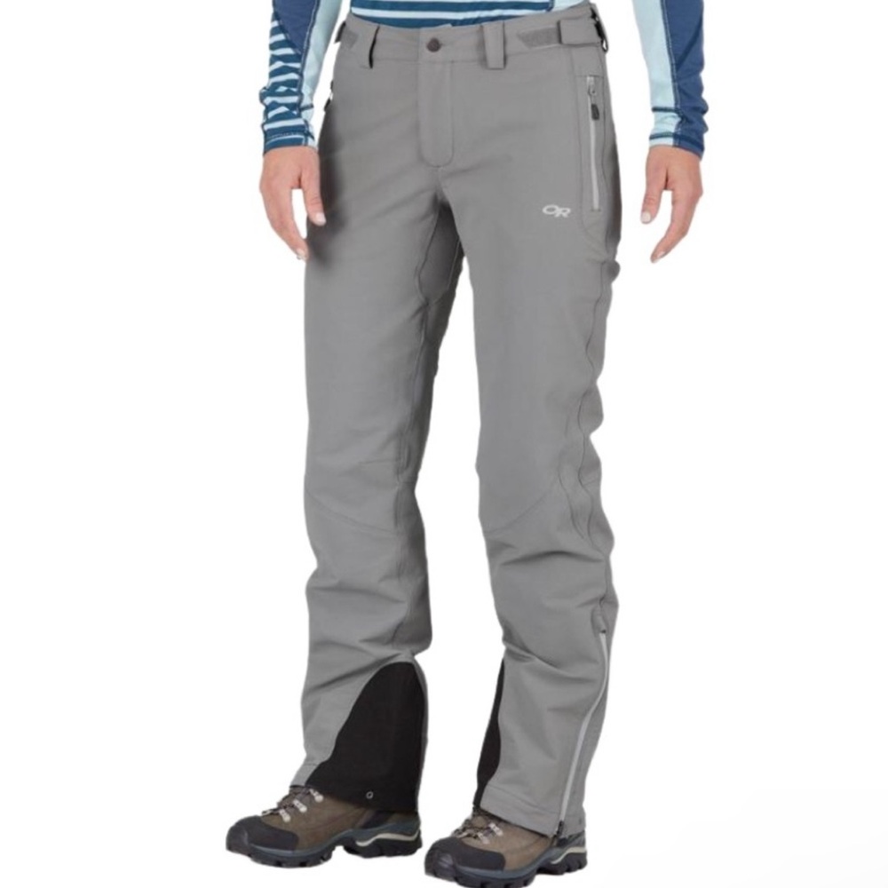 Outdoor Research Cirque II Soft Shell Ski Pants XL Light Pewter Gray Women’s